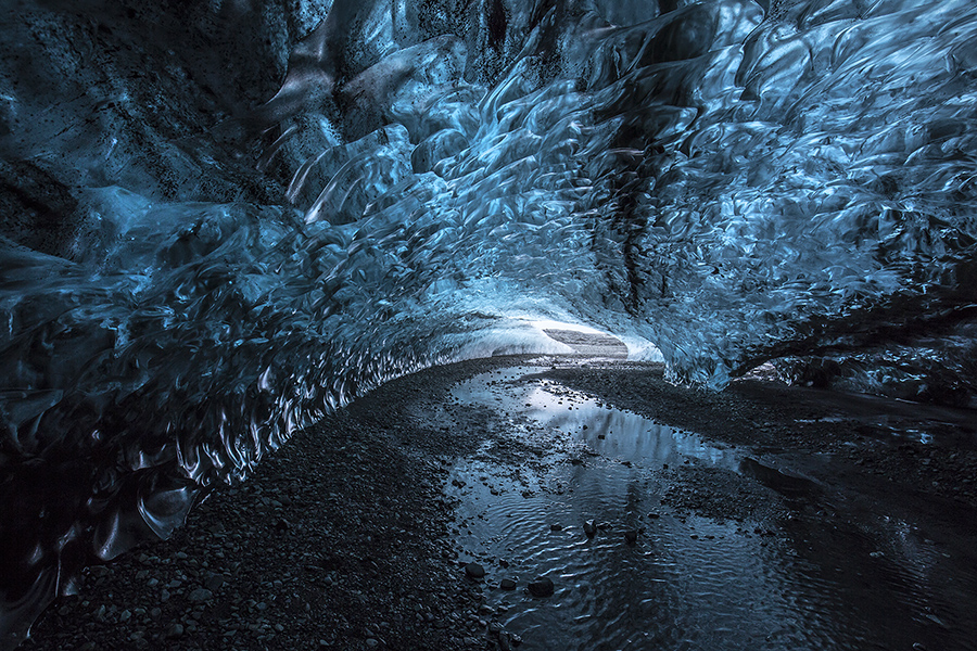 Icelandic Blue Glacier Ice Cave