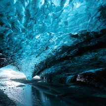 Icelandic Blue Glacier Ice Cave